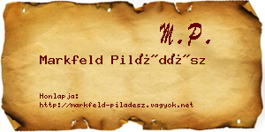 Markfeld Piládész névjegykártya